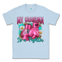 Dusty Blue Breast Cancer My Grandma Is A Fighter Classic Tee - Artiststas