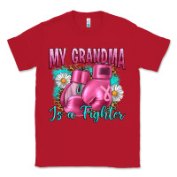 Red Breast Cancer My Grandma Is A Fighter Classic Tee - Artiststas