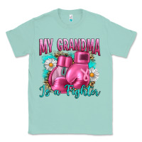 Seafoam Breast Cancer My Grandma Is A Fighter Classic Tee - Artiststas