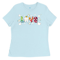 Baby Blue love tooth and tooth fairy Ladies Tee - AdoDesignShop