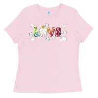 Bubblegum Pink love tooth and tooth fairy Ladies Tee - AdoDesignShop