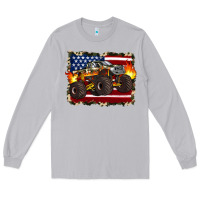 Moon Dust american flag monster truck Long Sleeve Tee - Artiststas
