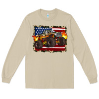 Mushroom american flag monster truck Long Sleeve Tee - Artiststas