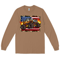 Toasted Coconut american flag monster truck Long Sleeve Tee - Artiststas