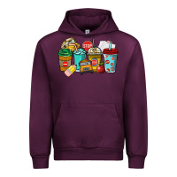Mauve Wine school bus driver coffee cups Urban Hoodie - NancyCooperArtShop