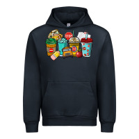 Navy school bus driver coffee cups Urban Hoodie - NancyCooperArtShop