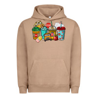 Pigment Burro school bus driver coffee cups Urban Hoodie - NancyCooperArtShop
