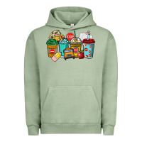 Pigment Oil Green school bus driver coffee cups Urban Hoodie - NancyCooperArtShop
