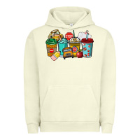 Pigment Pistachio school bus driver coffee cups Urban Hoodie - NancyCooperArtShop