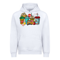 White school bus driver coffee cups Urban Hoodie - NancyCooperArtShop