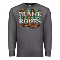 Charcoal Heather blame it all on my roots Premium Sweatshirt - NancyCooperArtShop