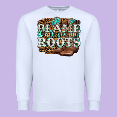 Blame It All On My Roots Premium Sweatshirt Designed By Nancycooperartshop