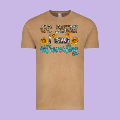 Go Away I Am Introvering Vintage Tee Designed By Hra Design Shop