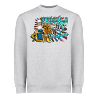 Heather Grey tequila time & sunshine Heavyweight Sweatshirt - SublimationCraftShop