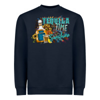 Navy tequila time & sunshine Heavyweight Sweatshirt - SublimationCraftShop