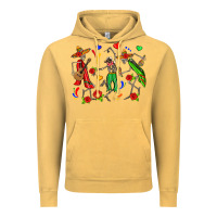 Vintage Mustard mexican skeletons Vintage Hoodie - Zillion Design Studio