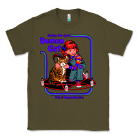 Army Green Caring For Your Demon Cat Tshirt Classic Tee - Bettercallsaul