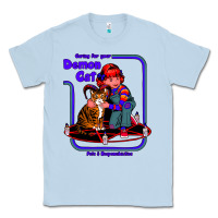 Dusty Blue Caring For Your Demon Cat Tshirt Classic Tee - Bettercallsaul