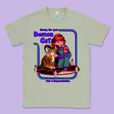 Caring For Your Demon Cat Tshirt Classic Tee Designed By Bettercallsaul