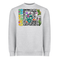Heather Grey cactus Heavyweight Sweatshirt - CowhideDigitalArt
