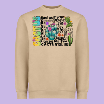 Cactus Heavyweight Sweatshirt Designed By Cowhidedigitalart