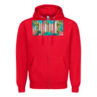 Red western floral  license plate template Zipper Hoodie - BarkalooDesign