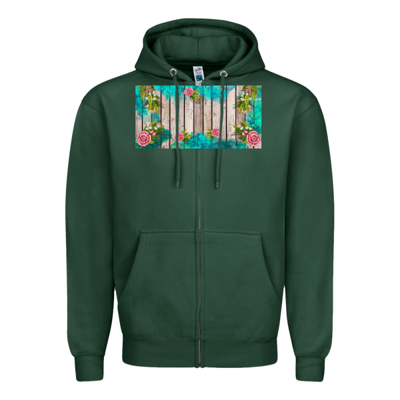 Western Floral  License Plate Template Zipper Hoodie by BarkalooDesign | Teevron