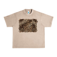 French Oak handdrawn leopard pattern brown Urban Heavy Tee - BarkalooDesign