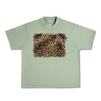 Oil Green handdrawn leopard pattern brown Urban Heavy Tee - BarkalooDesign