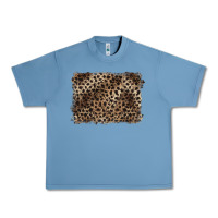 Pebble Blue handdrawn leopard pattern brown Urban Heavy Tee - BarkalooDesign