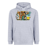 Heather Grey pt physical therapist western Heavyweight Hoodie - NancyCooperArtShop