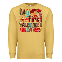 Antique Gold my first valentines day Premium Sweatshirt - NancyCooperArtShop