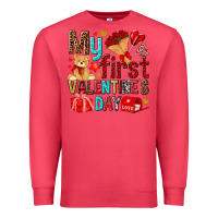 Cardinal my first valentines day Premium Sweatshirt - NancyCooperArtShop