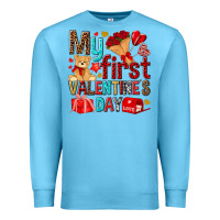 Ocean Blue my first valentines day Premium Sweatshirt - NancyCooperArtShop