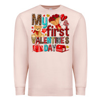 Pale Pink my first valentines day Premium Sweatshirt - NancyCooperArtShop