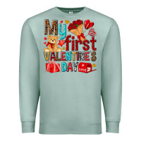 Seafoam my first valentines day Premium Sweatshirt - NancyCooperArtShop