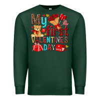 Sports Green my first valentines day Premium Sweatshirt - NancyCooperArtShop