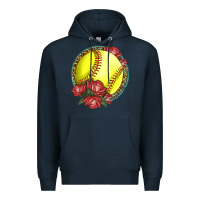 Navy Western Softball With Roses Premium Hoodie - LillyAllenDesigns