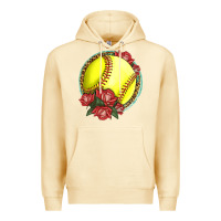 Pina Colada Western Softball With Roses Premium Hoodie - LillyAllenDesigns