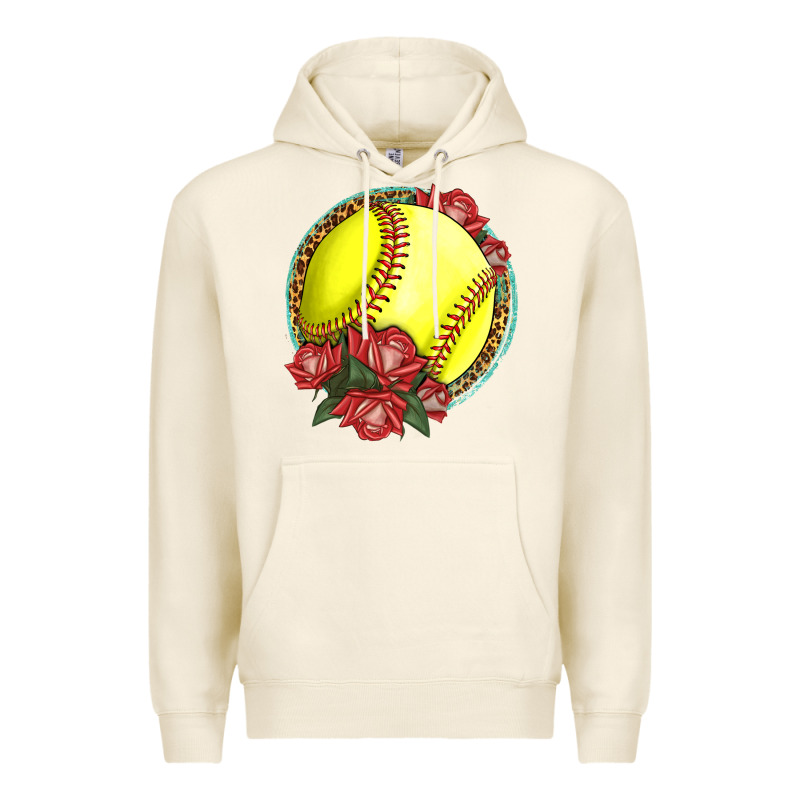 Western Softball With Roses Premium Hoodie by LillyAllenDesigns | Teevron