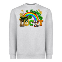 Heather Grey feeling lucky Heavyweight Sweatshirt - FaDigitalArtStudio