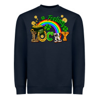 Navy feeling lucky Heavyweight Sweatshirt - FaDigitalArtStudio
