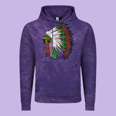 Christmas Indian Feather Headdress Vintage Hoodie Designed By Ranaportraitstore