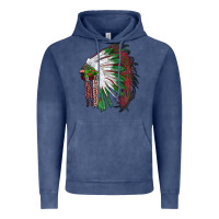 Vintage Denim christmas indian feather headdress Vintage Hoodie - RanaPortraitStore