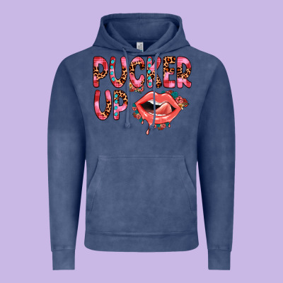 Pucker Up Vintage Hoodie Designed By Jahusdesignshop