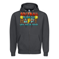 Smoke Softball Makes Me Happy You, Not So Much Zipper Hoodie - LillyAllenDesigns