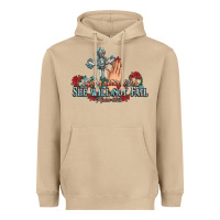 Mushroom she will not fail psalm christian cross pray Heavyweight Hoodie - NancyCooperArtShop