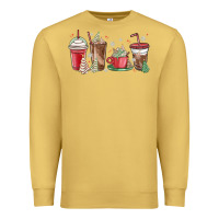 Antique Gold christmas tree cake and coffee cups Premium Sweatshirt - MaliasSmallBusiness