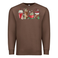 Chestnut christmas tree cake and coffee cups Premium Sweatshirt - MaliasSmallBusiness