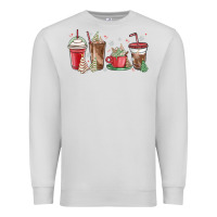 Dove Grey christmas tree cake and coffee cups Premium Sweatshirt - MaliasSmallBusiness